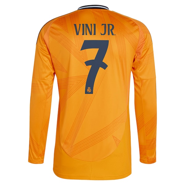 Vini Jr. Los Merengues adidas 2024/25 Away Replica Long Sleeve Player Jersey - Orange