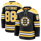 David Pastrnak Boston Bruins  Home Premium Jersey - Black/White