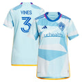 Sam Vines Colorado Rapids adidas Women's 2024 New Day Kit Replica Player Jersey - Light Blue/Burgundy