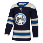 Columbus Blue Jackets adidas Authentic Alternate Blank Jersey - Navy