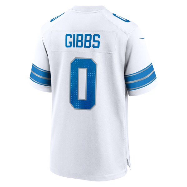 Jahmyr Gibbs Detroit Lions Nike Game Player Jersey - White/Blue/Black