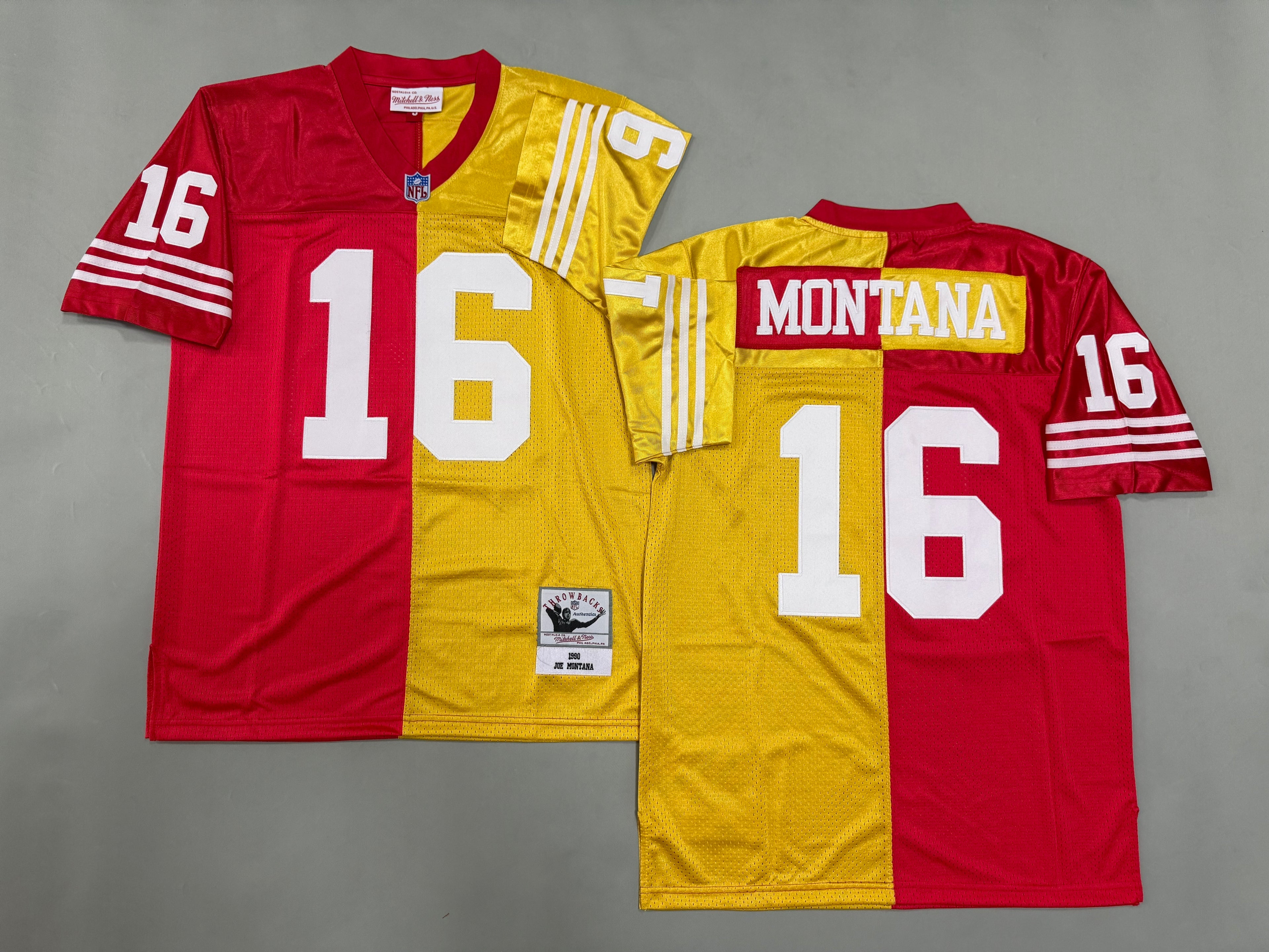 Joe Montana San Francisco 49ers Authentic Aplit  Throwback Retired Player Jersey