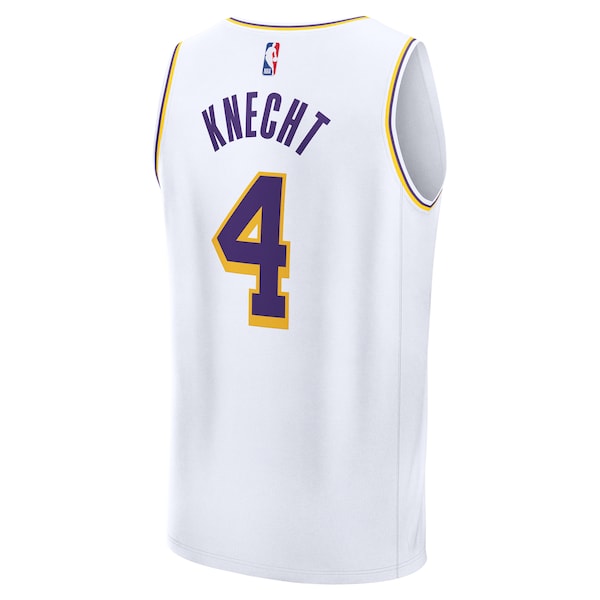 Dalton Knecht Los Angeles Lakers  Youth Fast Break Replica Player Jersey - Association Edition - White