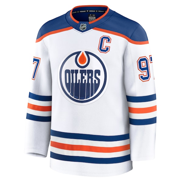 Connor McDavid Edmonton Oilers  Away Premium Jersey - White/Royal
