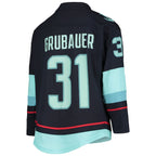 Philipp Grubauer Seattle Kraken Youth Home Replica Player Jersey - Deep Sea Blue