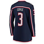 Charlie Coyle Columbus Blue Jackets  Women's Home Breakaway Jersey - Navy