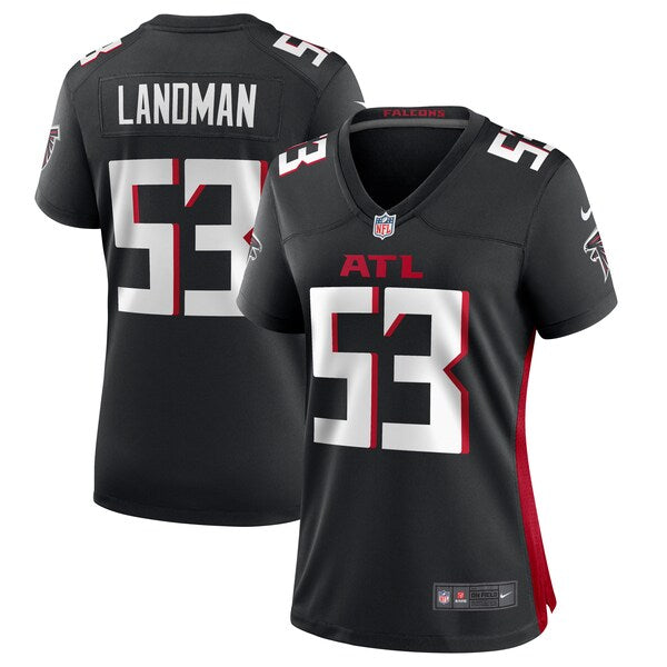 Nate Landman Atlanta Falcons Nike Women's Team Game Jersey -  Black
