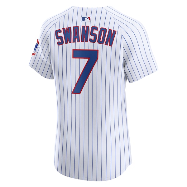 Dansby Swanson Chicago Cubs Nike Home Elite Jersey - White