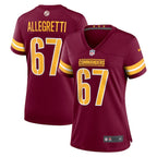 Nick Allegretti Washington Commanders Nike Women's  Game Jersey -  Burgundy
