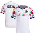 Atlanta United FC adidas 2023 Pride Pre-Match Top - White