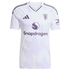 Manchester United adidas 2025/26 Away Replica Jersey - White/Red
