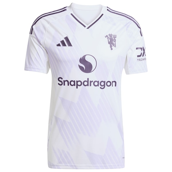 Manchester United adidas 2025/26 Away Replica Jersey - White/Red