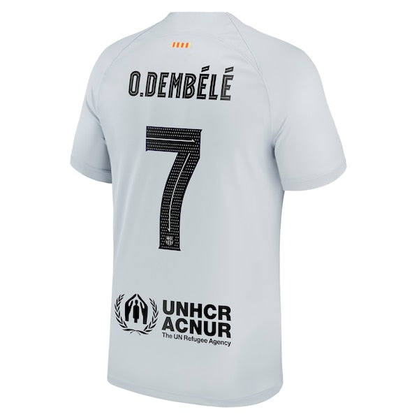 Ousmane Dembele Barcelona Nike 2022/23 Third Breathe Stadium Replica Player Jersey - Gray