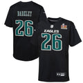 Saquon Barkley Philadelphia Eagles Nike Preschool Super Bowl LIX Patch Fashion Game Player Jersey - Carbon Black