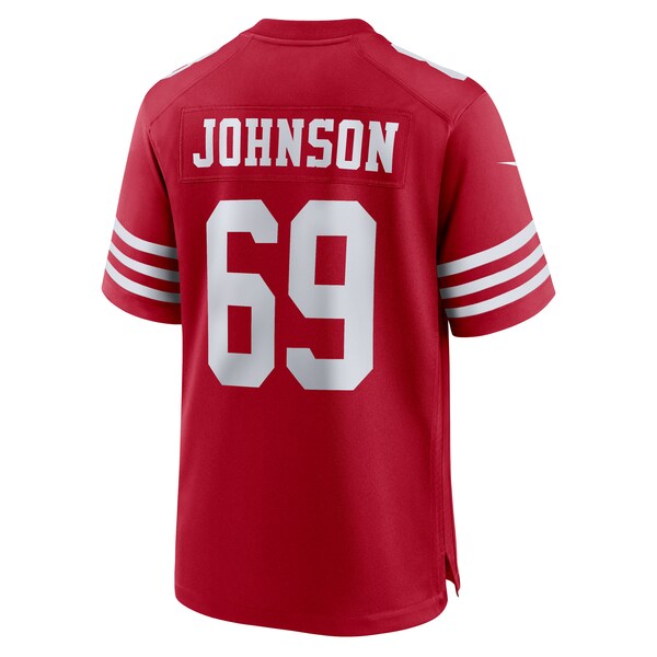Zack Johnson San Francisco 49ers Nike Team Game Jersey -  Scarlet
