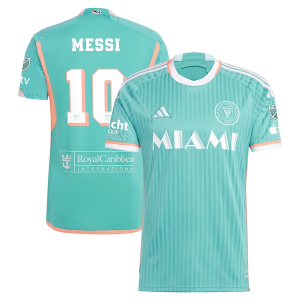 Lionel Messi Inter Miami CF adidas 2024 Archive Authentic Jersey - Aqua