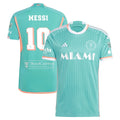 Lionel Messi Inter Miami CF adidas 2024 Archive Authentic Jersey - Aqua