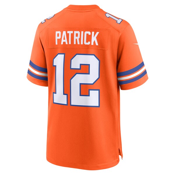 Tim Patrick Denver Broncos Nike Mile High Collection 1977 Throwback Player Game Jersey - Orange