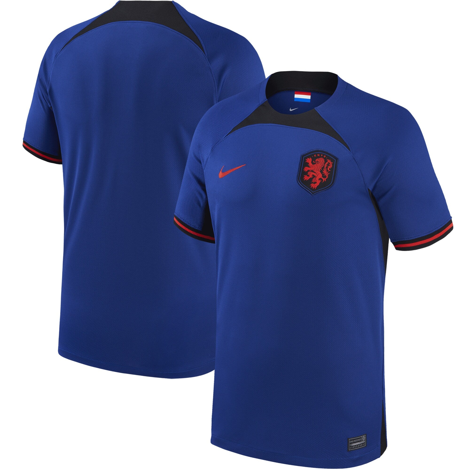 Netherlands National Team Nike 2022/23 Away Authentic Blank Jersey - Blue