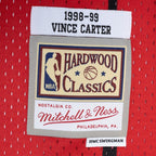 Vince Carter Toronto Raptors Hardwood Classics 1998/99 Split Swingman Jersey - Purple/Red