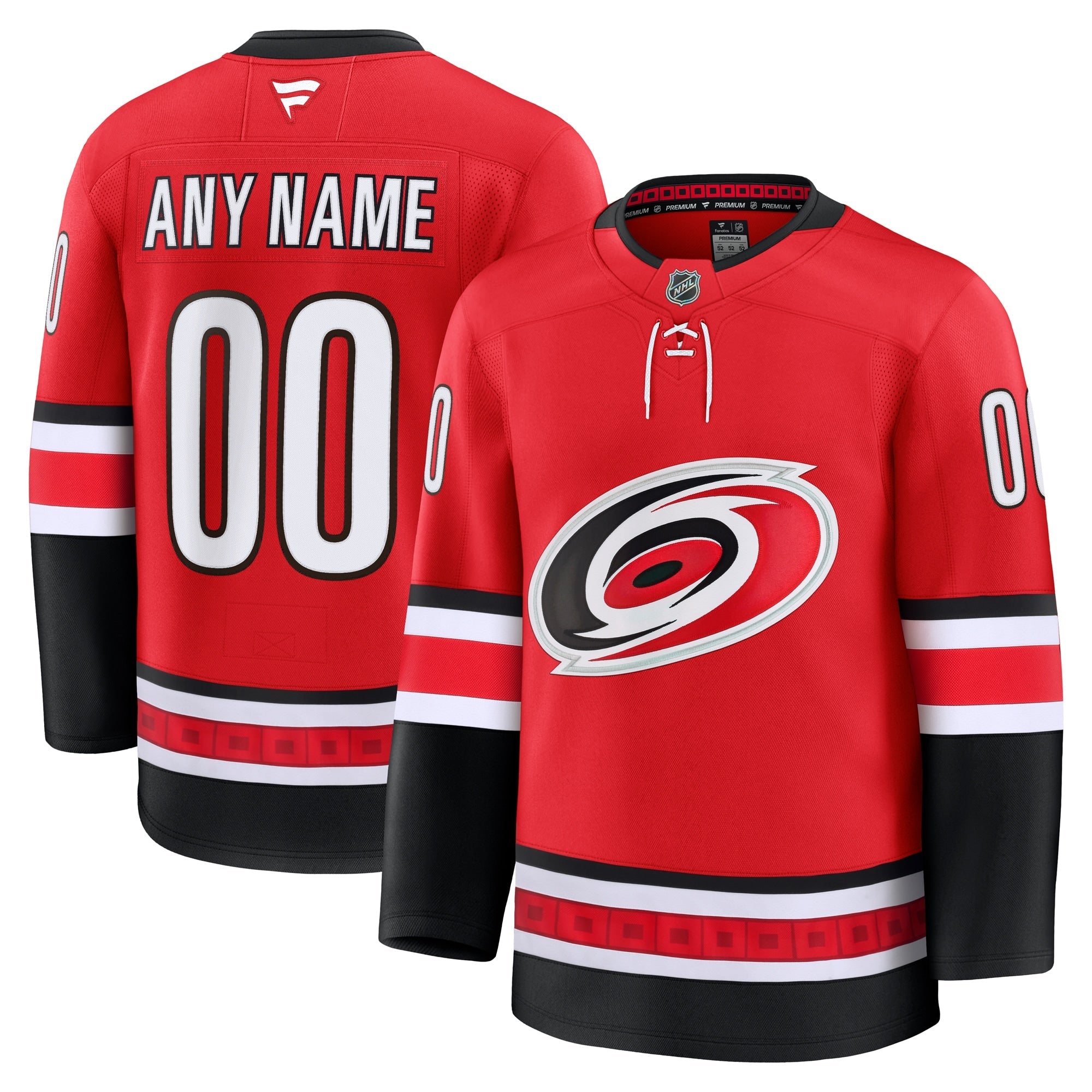 Carolina Hurricanes  Away Premium Custom Jersey - White/Red/Black