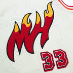 Alonzo Mourning Miami Heat Chainstitch Swingman Jersey - Cream