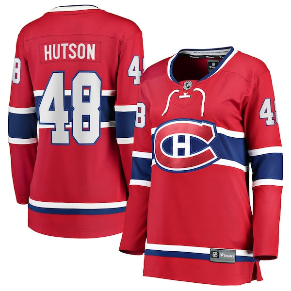 Lane Hutson Montreal Canadiens  Women's Home Breakaway Player Jersey - Red