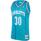 Dell Curry Charlotte Hornets 1992/93 Hardwood Classics Swingman Jersey - Teal