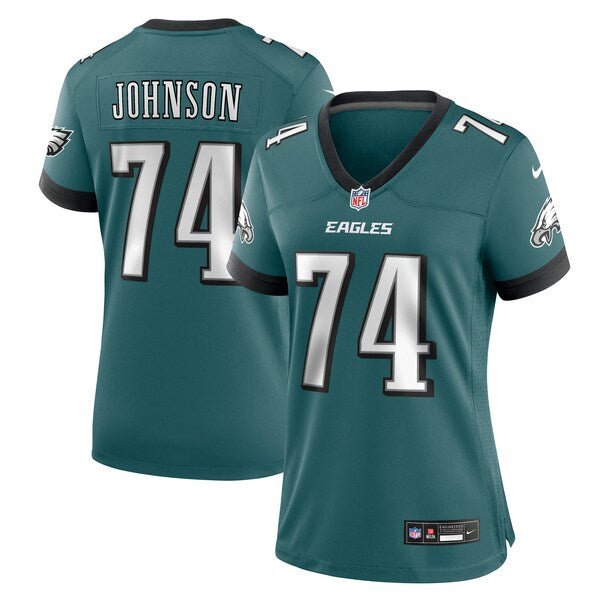 Fred Johnson Philadelphia Eagles Nike Women's Team Game Jersey - Midnight Green