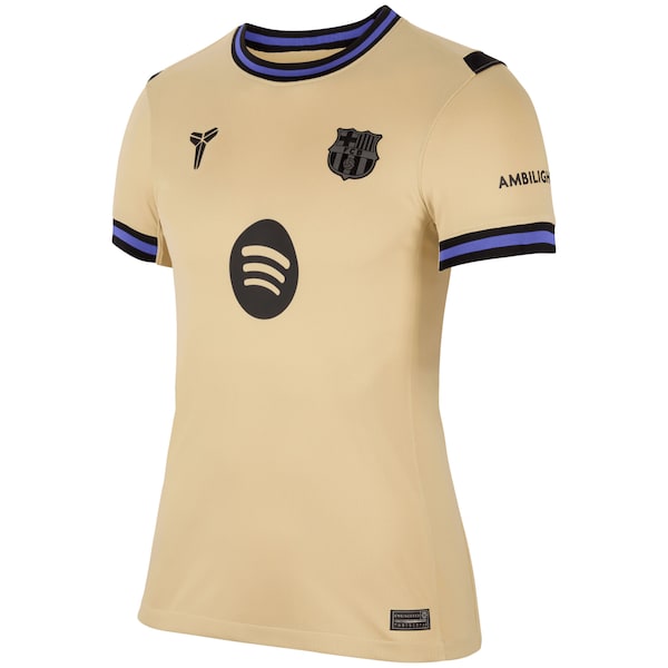 Frenkie de Jong Barcelona Nike Women's 2025/26 Away Stadium Replica Jersey - Gold/Navy