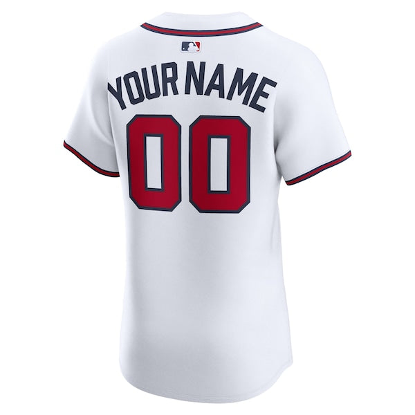 Atlanta Braves Nike Home Elite Custom Jersey - White