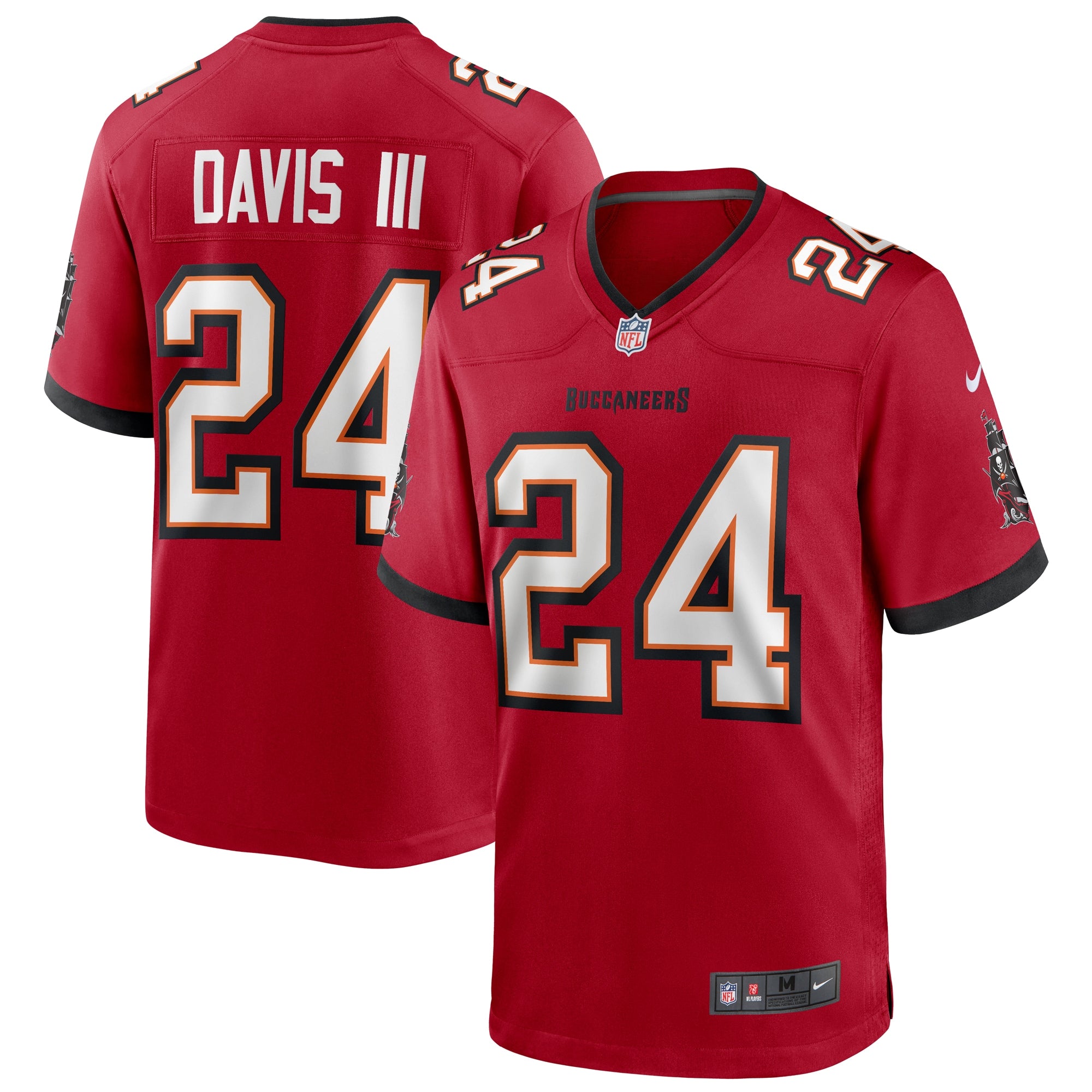 Carlton Davis III Tampa Bay Buccaneers Nike Throwback Game Jersey - Orange/Red