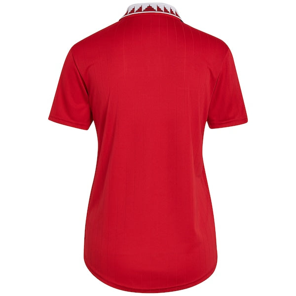 Manchester United adidas Women's 2022/23 Home Replica Blank Jersey - Red