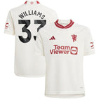 Brandon Williams Manchester United adidas Youth 2023/24 Third Replica Player Jersey - White