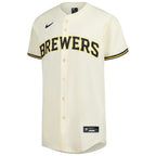 Milwaukee Brewers Nike Home Elite Jersey - Cream
