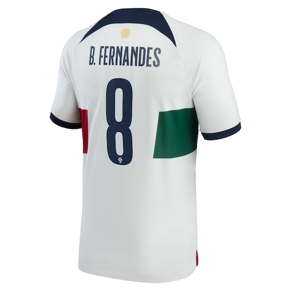 Bruno Fernandes Portugal National Team Nike 2022/23 Away Breathe Stadium Replica Player Jersey - White