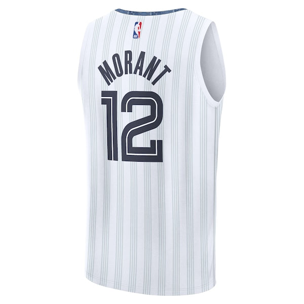 Ja Morant Memphis Grizzlies  2025/26 City Edition Fast Break Jersey - White