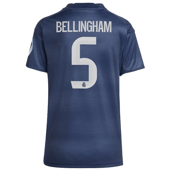 Jude Bellingham Los Merengues adidas Women's 2025/26 Away Replica Player Jersey - Blue/White