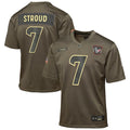 C.J. Stroud Houston Texans Nike Youth 2025 Salute to Service Game Jersey - Olive