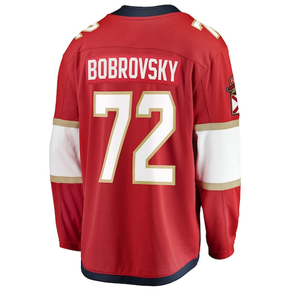Sergei Bobrovsky Florida Panthers  2025 Stanley Cup Champions Breakaway Jersey - Red