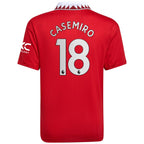 Carlos Casemiro Manchester United adidas Youth 2022/23 Home Replica Player Jersey - Red