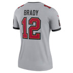 Tom Brady Tampa Bay Buccaneers Nike Women's Inverted Legend Jersey - Gray