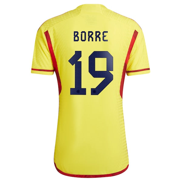 Rafael Borré Colombia National Team adidas 2022/23 Home Authentic Player Jersey - Yellow