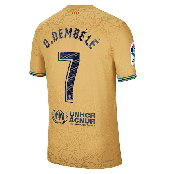 Ousmane Dembele Barcelona Nike 2022/23 Away Authentic Player Jersey - Gold