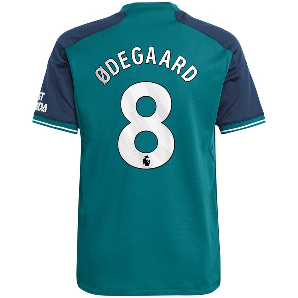 Martin Odegaard Arsenal adidas Youth 2023/24 Third Replica Player Jersey - Green