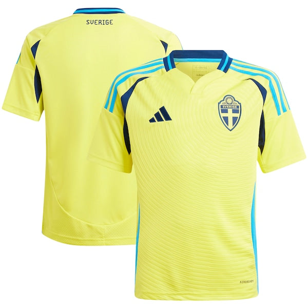 Sweden National Team adidas Youth 2024 Home Replica Jersey - Yellow