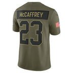 Christian McCaffrey San Francisco 49ers Nike 2025 Salute to Service Limited Jersey - Olive