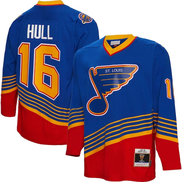 Brett Hull St. Louis Blues  1995/96 Blue Line Player Jersey - Blue