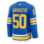 Jordan Binnington St. Louis Blues  Home Premium Player Jersey - Blue/White