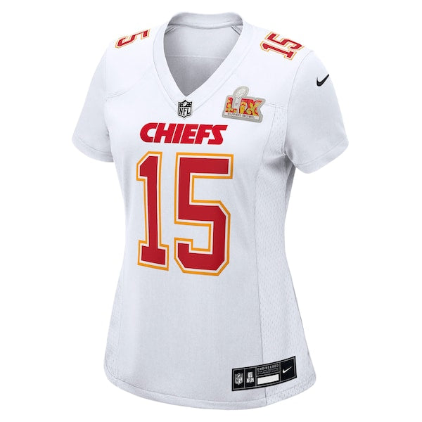 Patrick Mahomes Kansas City Chiefs Nike Women's Super Bowl LIX Fashion Game Jersey - Tundra White/Black